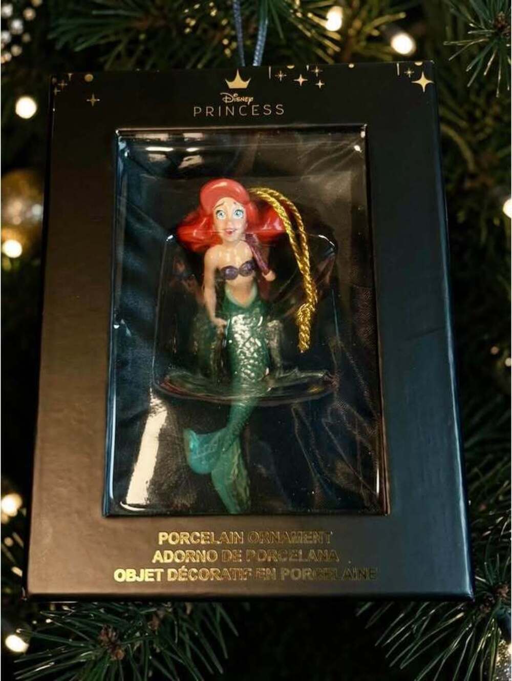 Disney Parks 2023 Ariel Porcelain Christmas Ornament NEW IN BOX
